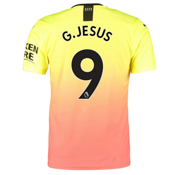 Camiseta Manchester City NO.9 G.Jesus 3ª 2019-2020 Naranja